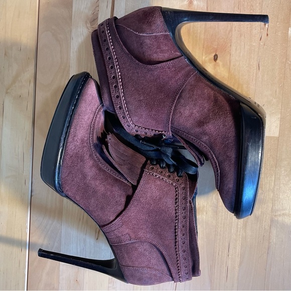 Burberry Prorsum suede embossed kiltie Ankle boots Size EU 39 - Picture 7 of 15